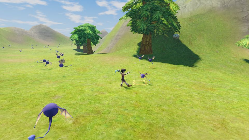 Aibatts flying over the fields outside Flarine